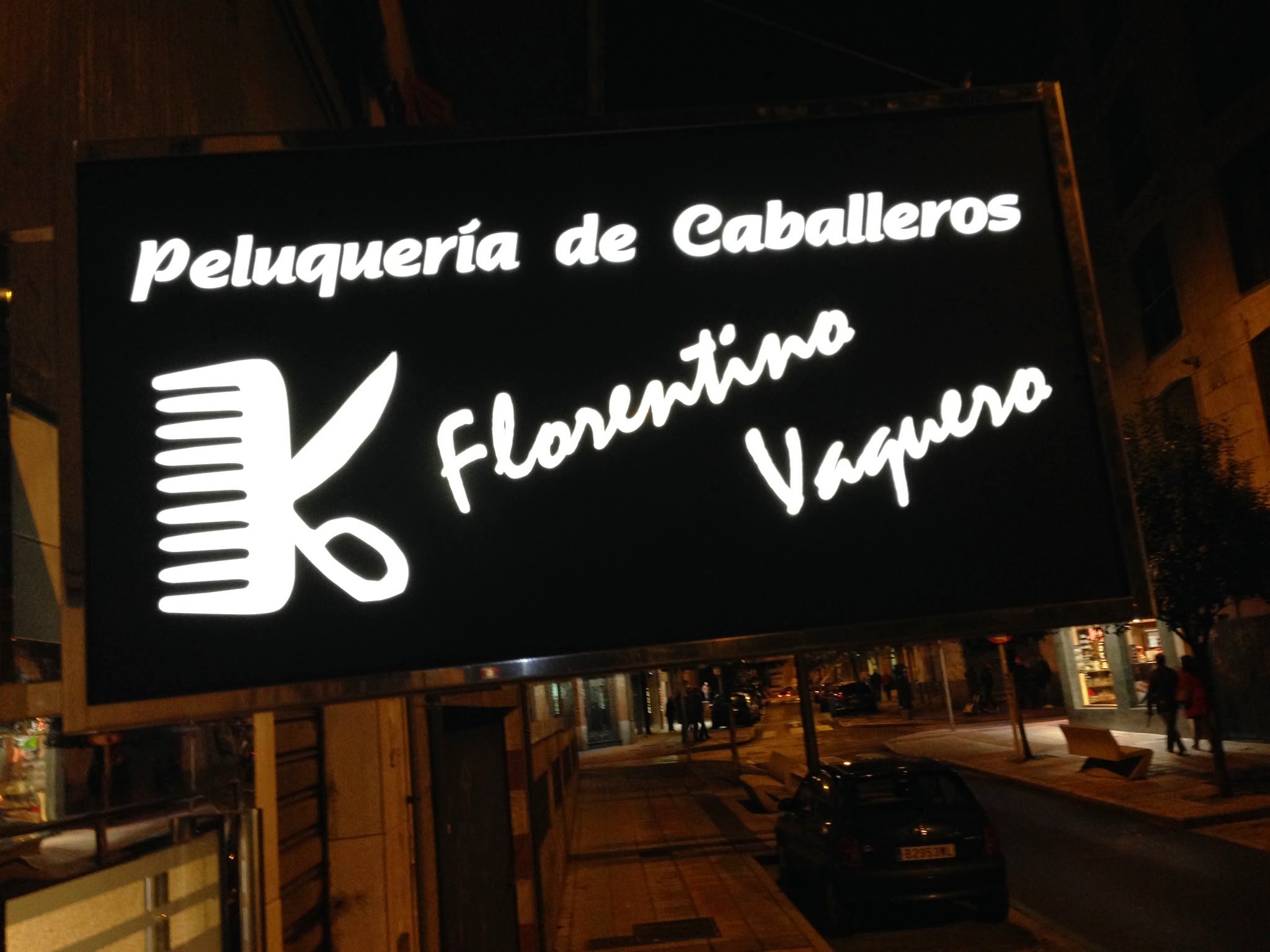 aviso Peluqueria de Caballeros Florentino Vaquero