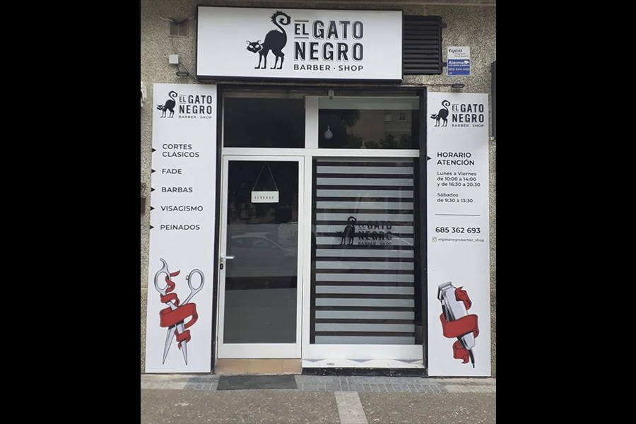 principal gato negro peluqueros