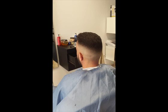 corte degradado niño barberia