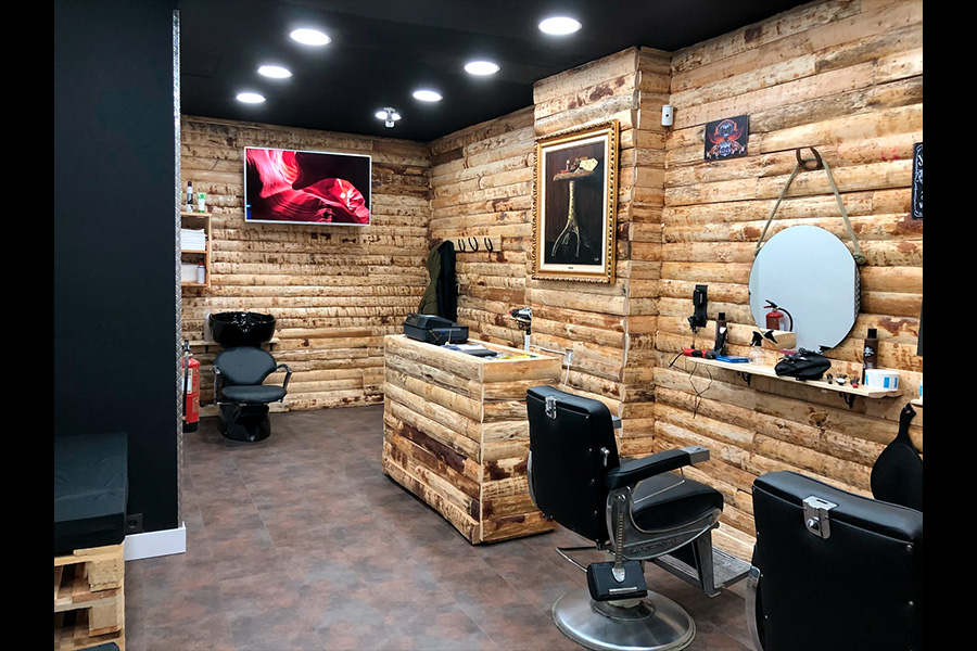 interior barberia tres cantos