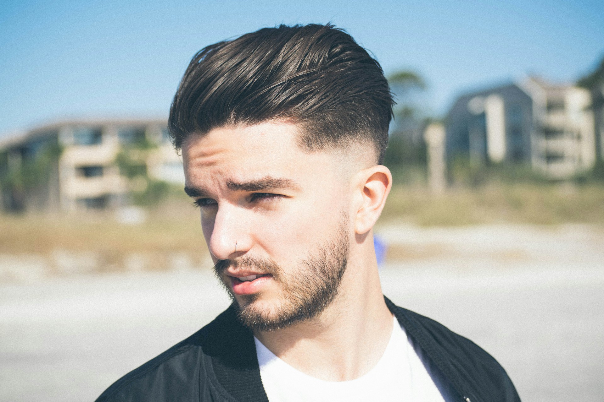 Degradado con textura corte de pelo