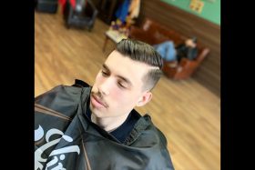 P J BarberShop corte de lado