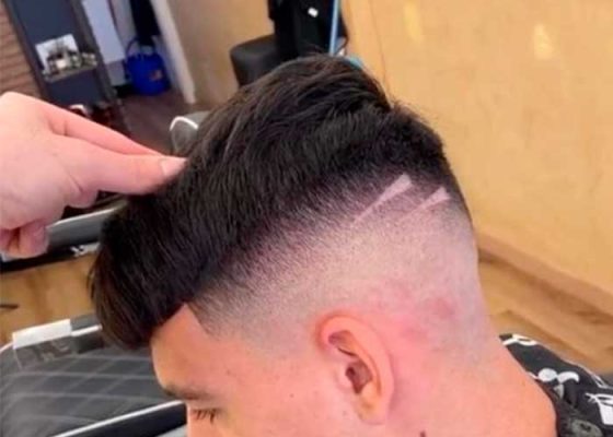 corte con diseño Bernaldos barber shop