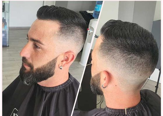 Corte y barba tirante barberia peluqueria