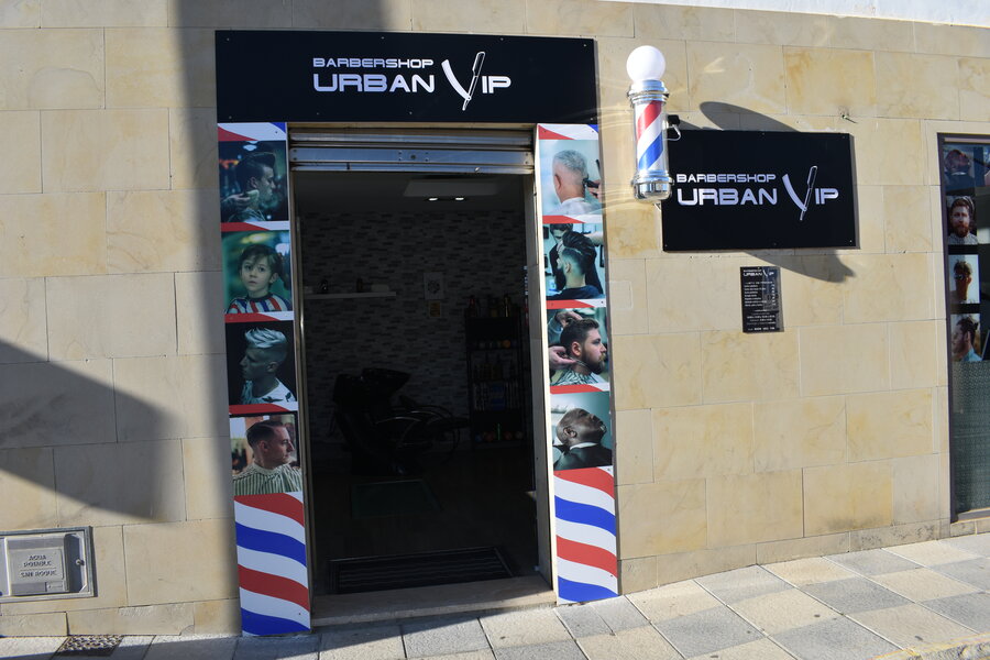 Fachada barber shop urban vip