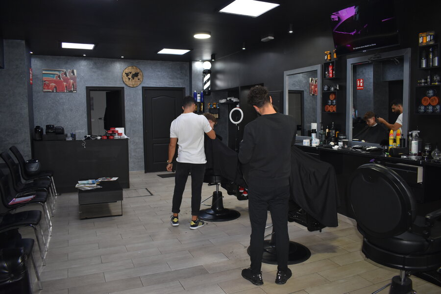 Interior black barber