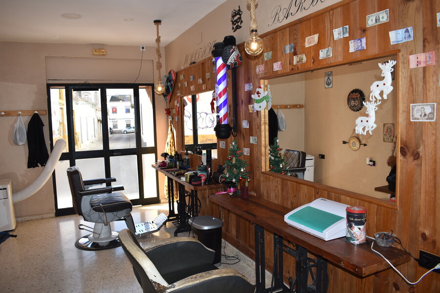 Interior moustache barber shop