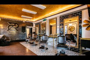 barberia interno espacio trabajo corte