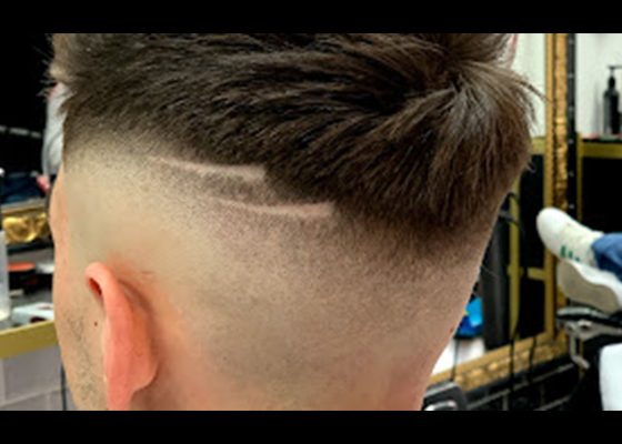 corte cabello lineas navaja