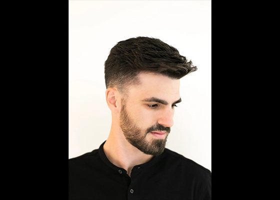 corte degradado perfilado barba