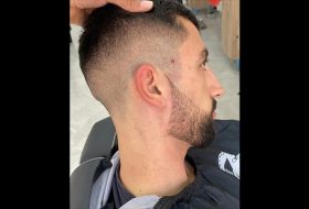 corte degradado perfilado barba