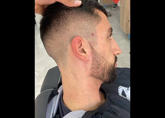 corte degradado perfilado barba