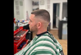 corte degradado perfilado barba