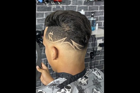 corte estilo diseño barberia mohamed