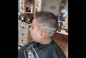 corte niño estilo zigzag