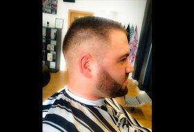 corte rapado barba perfilada