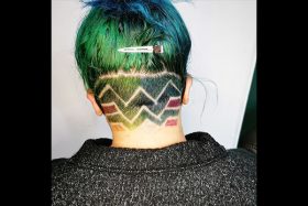 corte tinte con diseño la barberia local