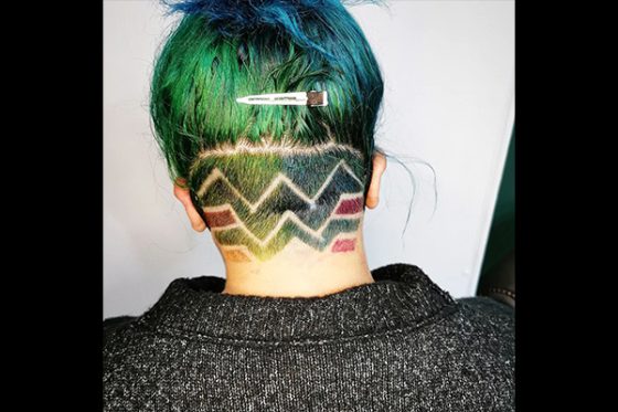 corte tinte con diseño la barberia local