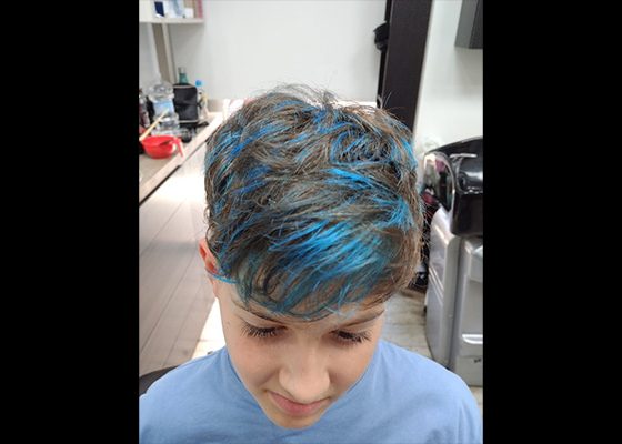 corte tinte niño
