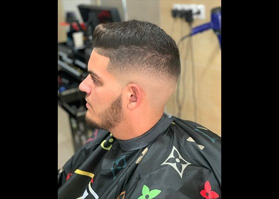 degradado corte bajo barberia