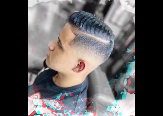 estilo corte linea barberia degradado