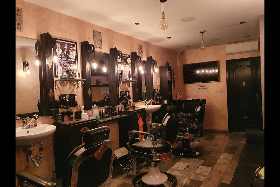 interior london barber shop