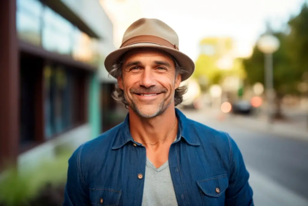 hombre con barba de tres dias
