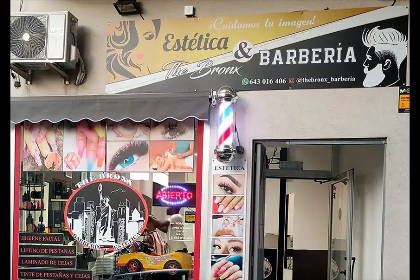 fachada the bronx barberia peluqueria estetica