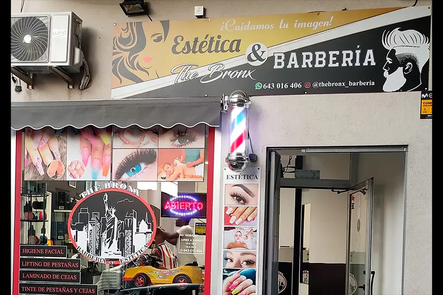 fachada the bronx barberia peluqueria estetica
