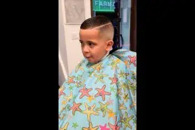 corte medio rapado niño