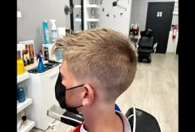 corte degradado niño barberia