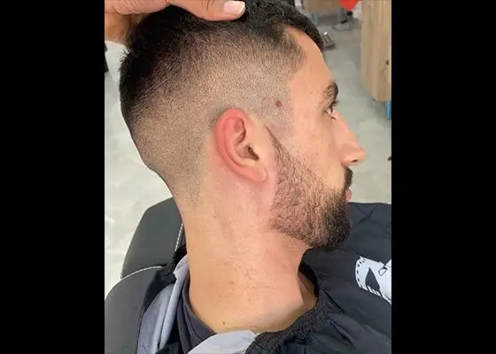 corte degradado perfilado barba