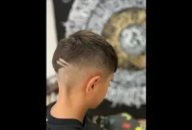 corte estilo rayas niño