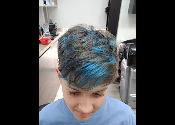 corte tinte niño