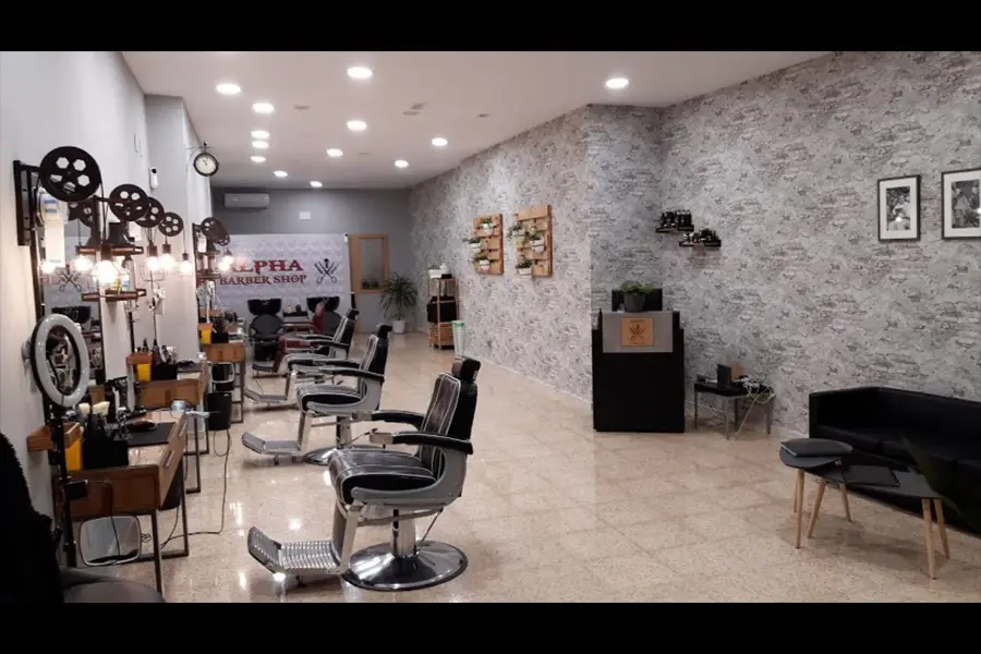 interior alpha barbershop